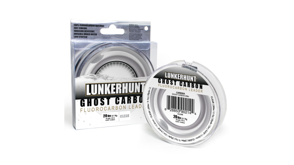 Lunkerhunt Ghost Carbon Line, Clear, 25 yds &amp; 20 lbs, CARBS04