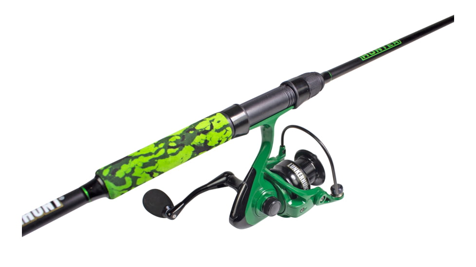 Lunkerhunt Hunter Spinning Rod Combo, Dark green camo, 6ft 8in, SHNTCOM01