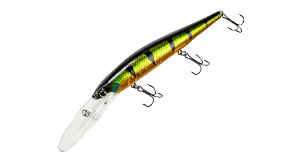 Lunkerhunt Impact Slash 12S Deep Diving Jerkbait, Green Back, 4.3in &amp; 5/8 oz, ISLASH03
