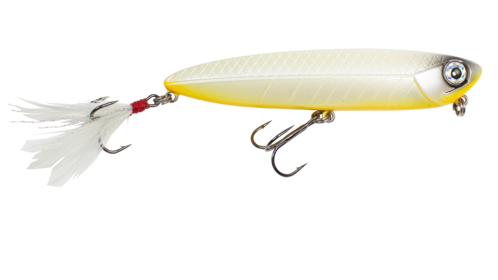 Lunkerhunt Impact Walker Bait, Pearl / Orange, 4in &amp; 1/2 oz, IMWLK03