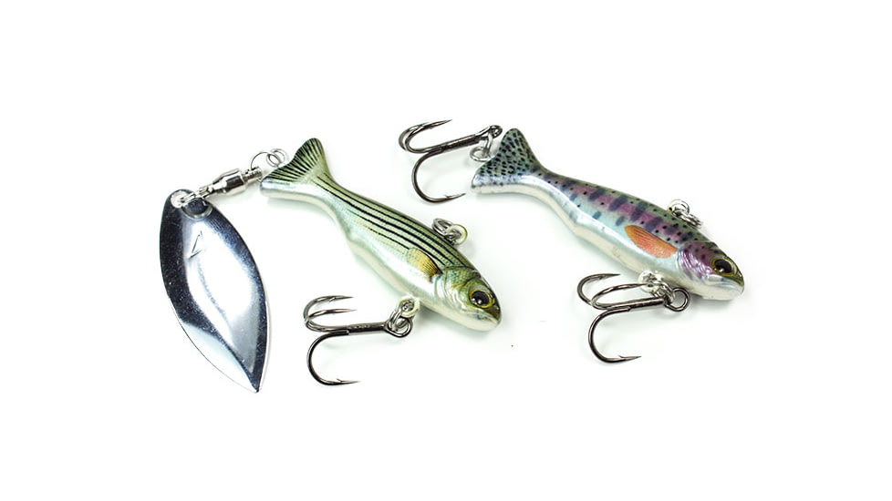 Lunkerhunt True Spin Bait, Rainbow, 1.75in &amp; 3/16 oz, TRSP12