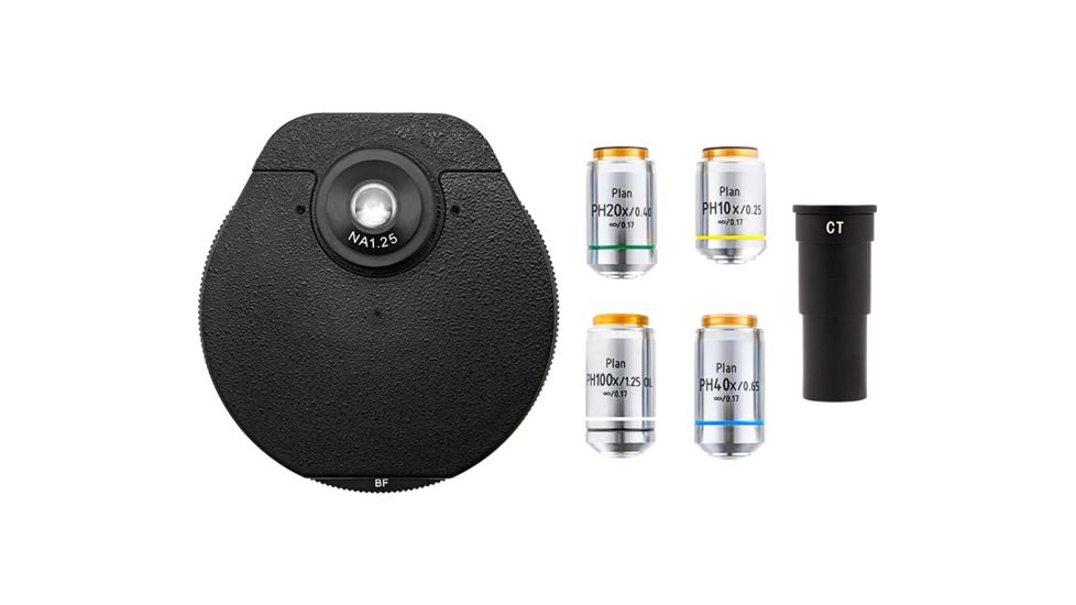 LW Scientific i4 Microscope Infinity Turret Phase Kit 10X, 20X, 40X, 100X, Brightfield, Darkfield, I4P-PHST-20BF