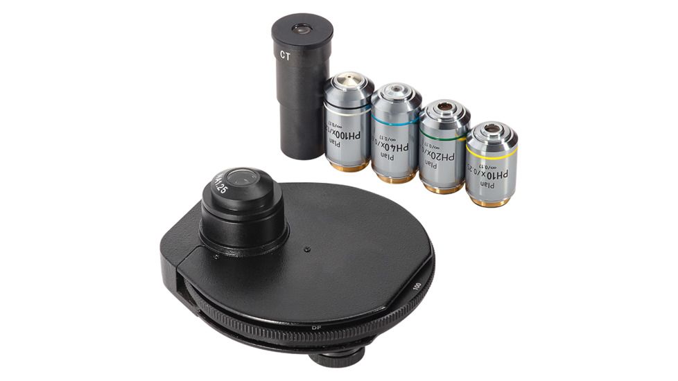 LW Scientific i4 Microscope Infinity Turret Phase Kit 10X, 20X, 40X, 100X, Brightfield, Darkfield, I4P-PHST-20BF