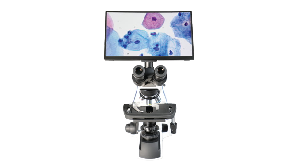 LW Scientific Trinocular Microscope with BioVID 1080 Camera and 13 in Monitor, iNM-T4BV-iPL3