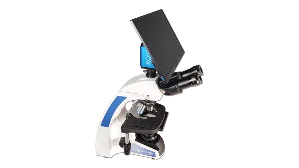 LW Scientific Trinocular Microscope with BioVID 1080 Camera and 13 in Monitor, iNM-T4BV-iPL3