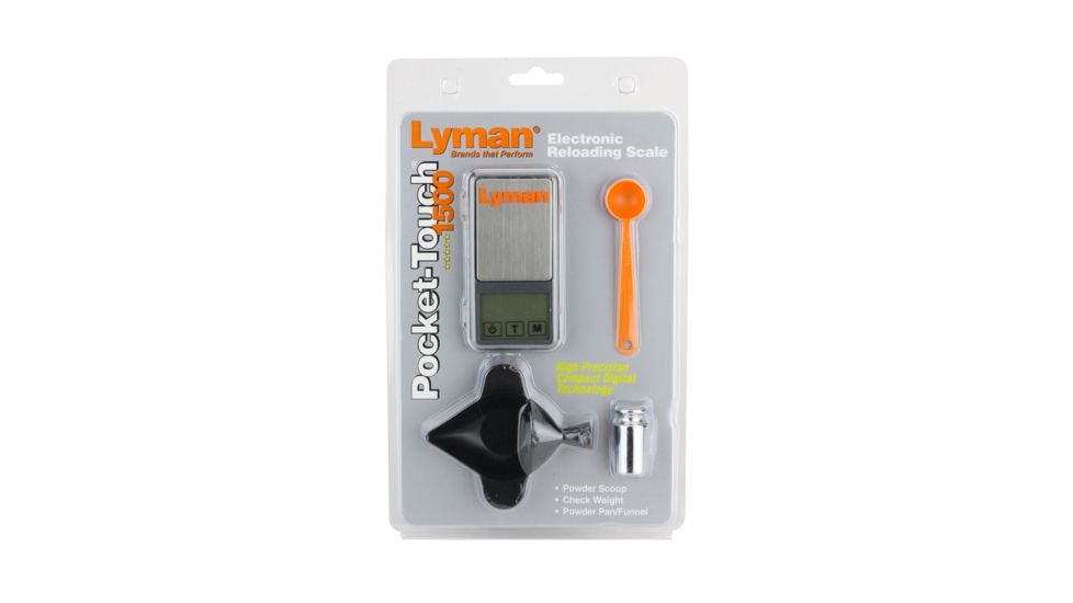 Lyman Pocket Touch 1500 Scale Kit w/Powder Pal Funnel Pan &amp; Powder Scoop 7750725