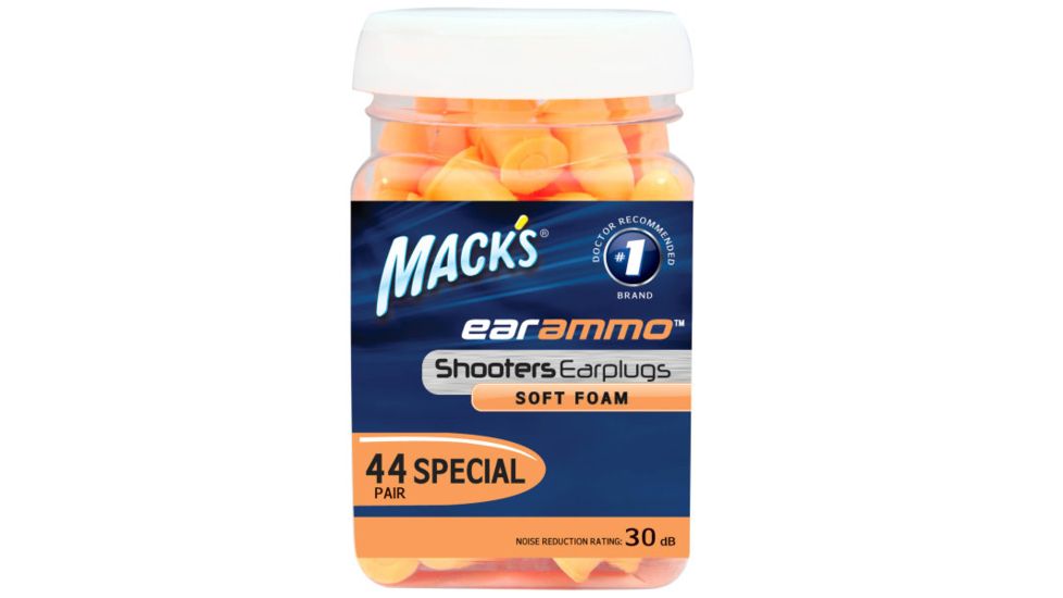 Macks Ear Ammo Ear Plugs, 44 Pair Jar MK4444