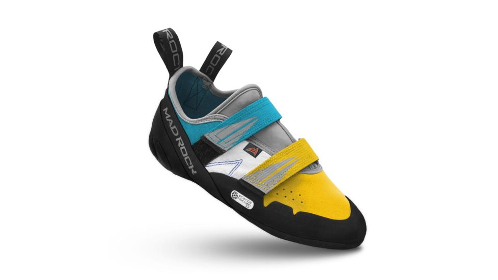 Mad Rock Agama Mens Climbing Shoes, Teal/Yellow, 8 US, 446080-80