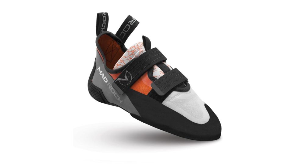 Mad Rock Flash 2018 Climbing Shoe - Mens, Black/White/Orange, 9, 870559006026