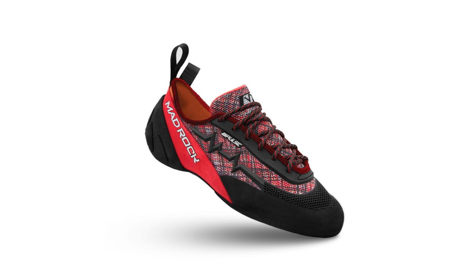 Mad Rock Pulse Negative Mens Climbing Shoes, Red/Black, 15 US, 438150-150