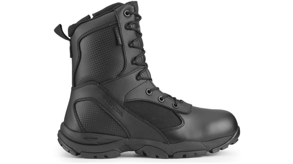Maelstrom Tac Athlon Mens 8in Tactical Boot w/ Zipper, Waterproof, Non-Insulated, Medium, 8, Black, 4180Z WP-8M