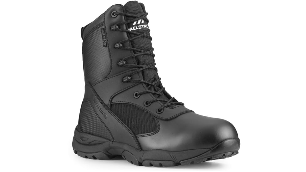 Maelstrom Tac Athlon Mens 8in Tactical Boot w/ Zipper, Waterproof, Non-Insulated, Medium, 8, Black, 4180Z WP-8M