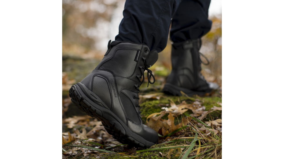 Maelstrom Tac Athlon Mens 8in Tactical Boot w/ Zipper, Waterproof, Non-Insulated, Medium, 8, Black, 4180Z WP-8M