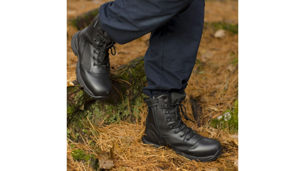 Maelstrom Tac Athlon Mens 8in Tactical Boot w/ Zipper, Waterproof, Non-Insulated, Medium, 8, Black, 4180Z WP-8M