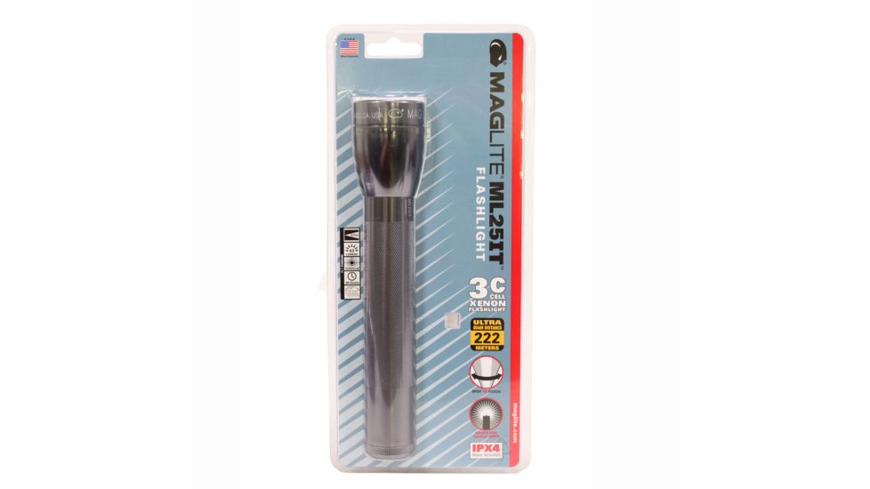 Maglite 3C Cell,Gray,Whs ML25IT-3096