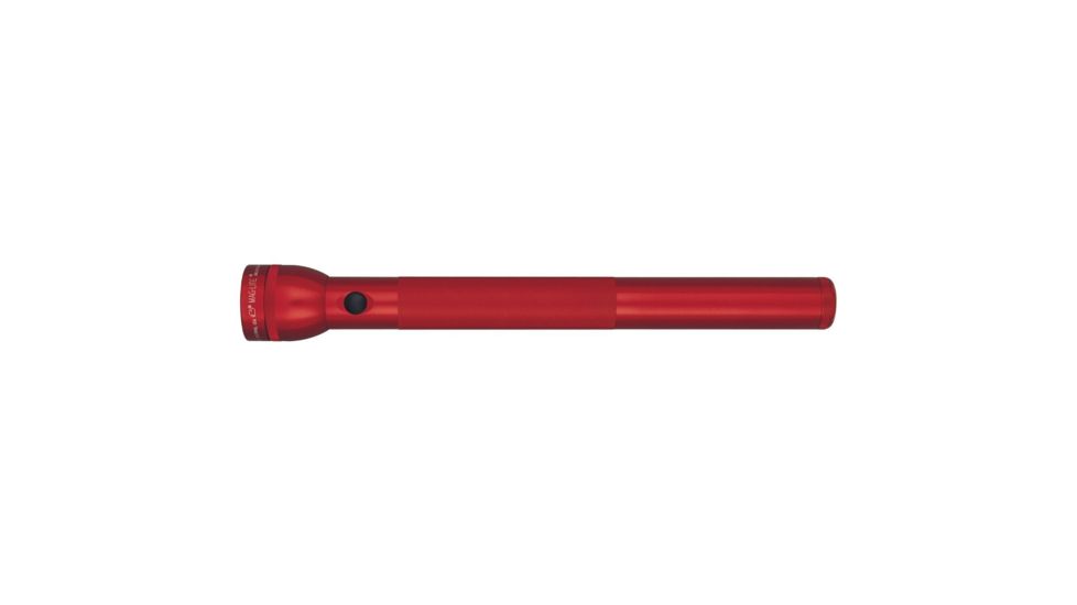 MagLite 5-cell D Flashlight Heavy Duty Water Resist Aluminum, Red, Display Box S5D035