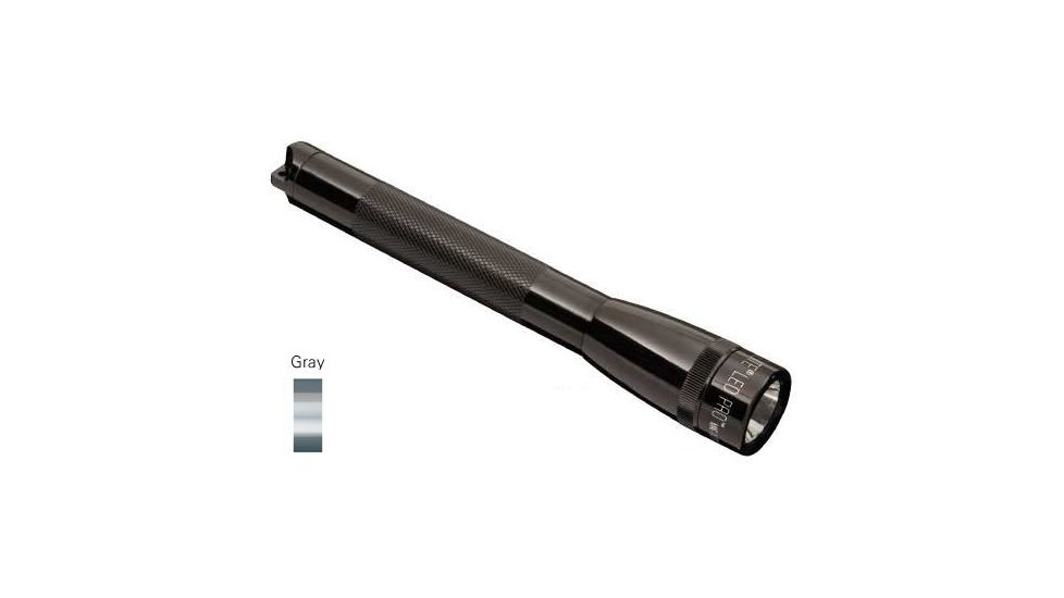 Maglite LED Mini Maglite 2-Cell AA Pro Flashlight, Presentation Box, Gray SP2P097