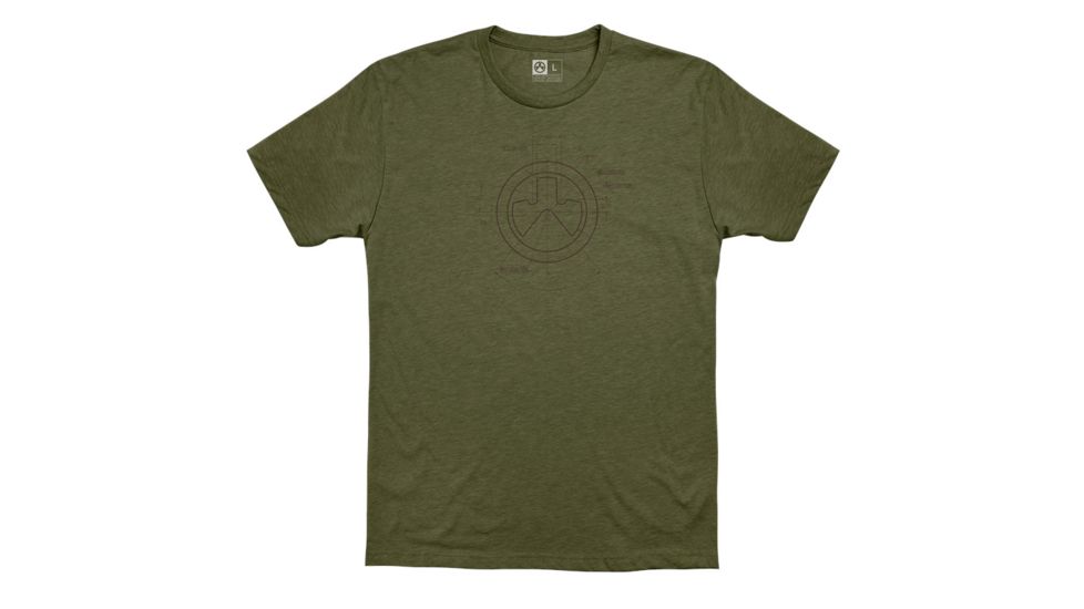 Magpul Industries Engineered CVC T-Shirt, Olive Drab Heather, Small, MAG1118-317-S