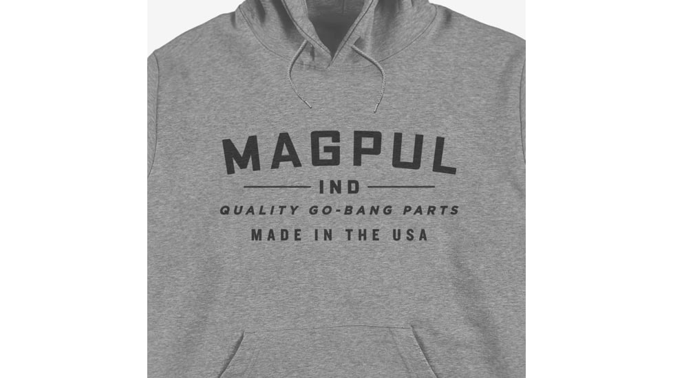 Magpul Industries Go Bang Parts Hoodie - Mens, Athletic Gray Heather, 2XL, MAG1256-030-2X