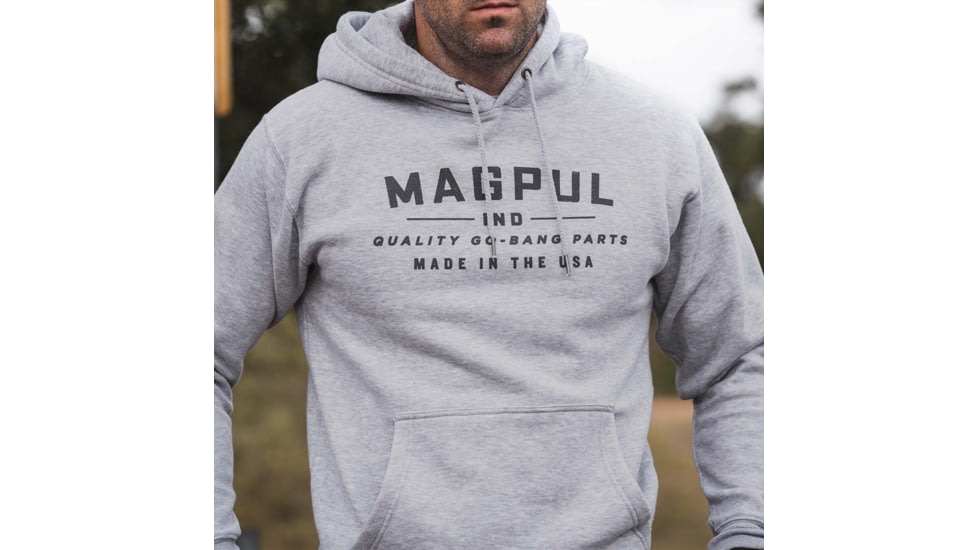 Magpul Industries Go Bang Parts Hoodie - Mens, Athletic Gray Heather, 2XL, MAG1256-030-2X