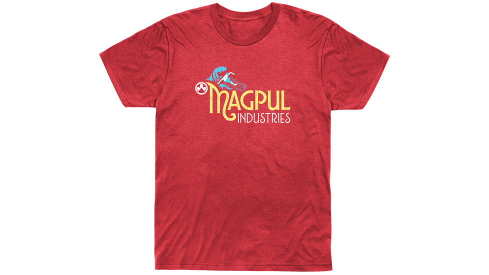 Magpul Industries Hang 30 Graphic T-Shirts - Men's, Blend Red Heather Cotton/Polyester Short Sleeve, Medium, MAG1216-612