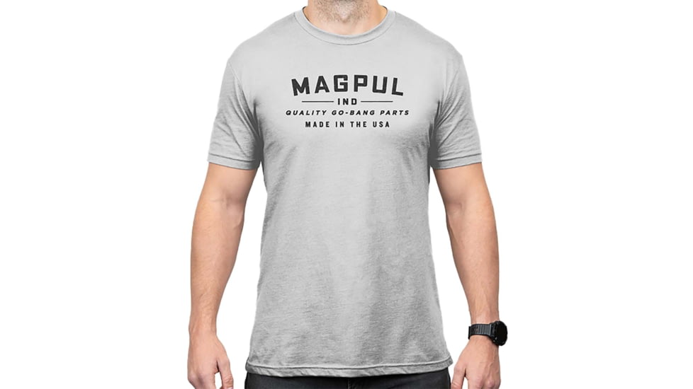 Magpul MAG1112-041-XL Go Bang Parts Stone Gray Heather Cotton/Polyester Short S