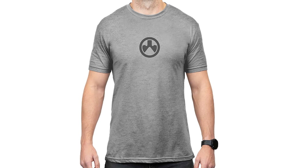 Magpul MAG1115-041-2XL Icon Logo Stone Gray Heather Cotton/Polyester Short Slee