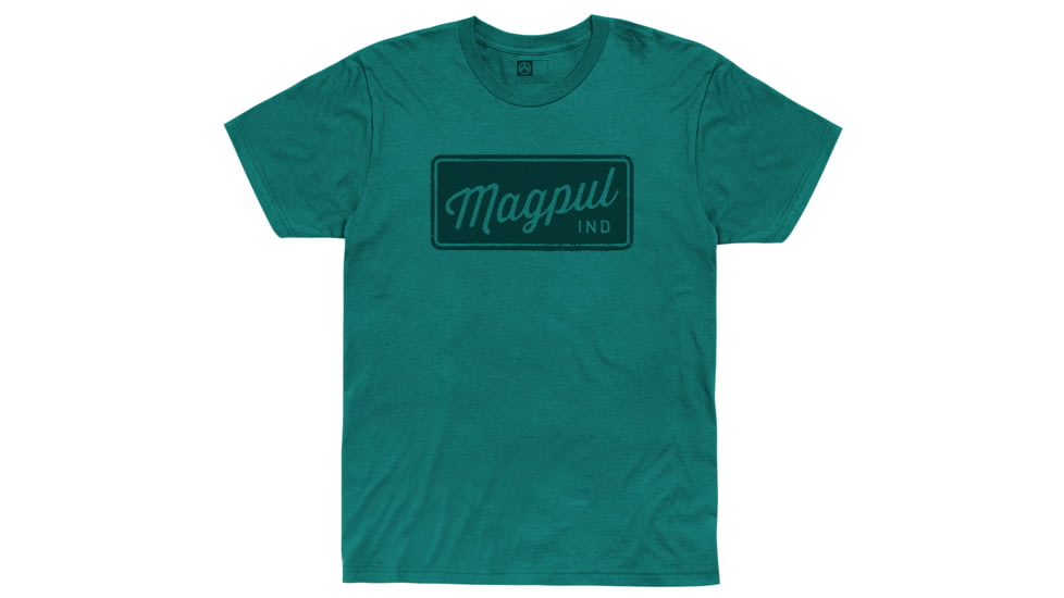 Magpul Industries Rover Block Graphic T-Shirts - Men's, Teal Cotton/Polyester Short Sleeve, Large, MAG1116-462