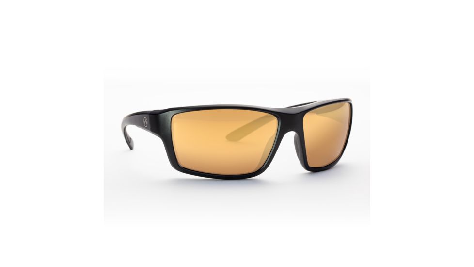 Magpul Industries Summit Sunglasses w/Polycarbonate Lens, Matte Black Frame, Bronze Lens w/ Gold Lens Mirror 250-028-023