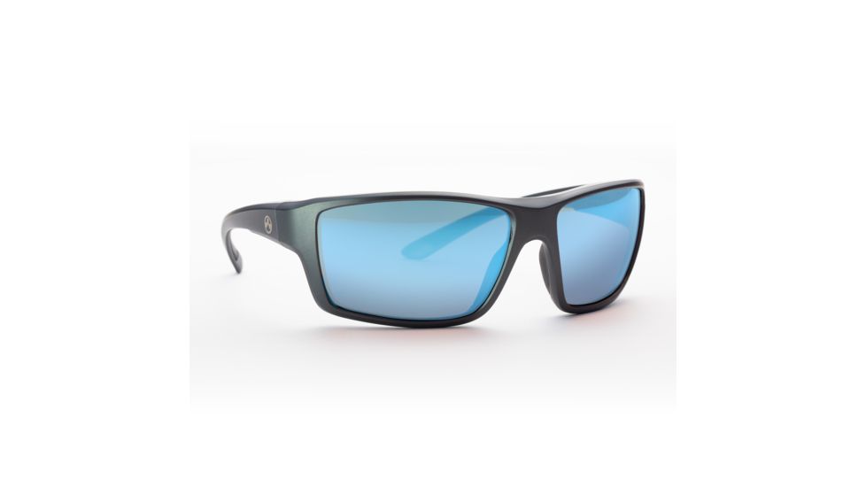 Magpul Industries Summit Sunglasses w/Polycarbonate Lens, Matte Gray Frame, Rose Lens w/ Blue Lens Mirror, P 250-028-025