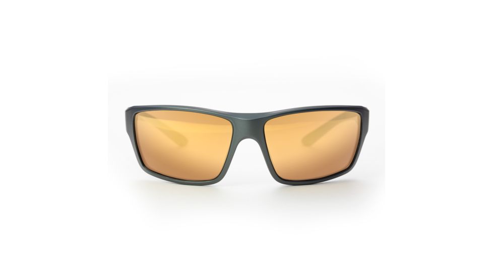 Magpul Industries Summit Sunglasses w/Polycarbonate Lens, Matte Gray Frame, Bronze Lens w/ Gold Lens Mirror, 250-028-026