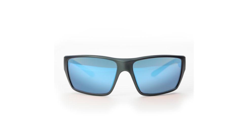 Magpul Industries Terrain Sunglasses w/Polycarbonate Lens, Matte Gray Frame, Rose Lens w/ Blue Lens Mirror, P 250-028-015
