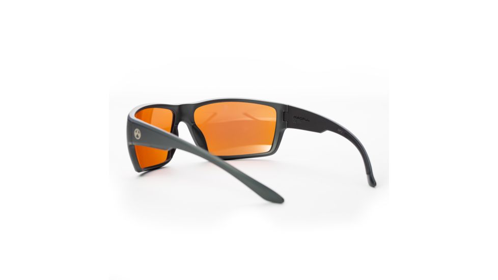 Magpul Industries Terrain Sunglasses w/Polycarbonate Lens, Matte Gray Frame, Rose Lens w/ Blue Lens Mirror, P 250-028-015
