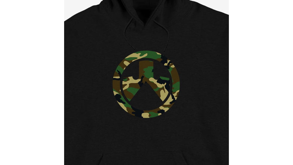 Magpul Industries Woodland Camo Icon Hoodie - Mens, Black, Small, MAG1258-001-S