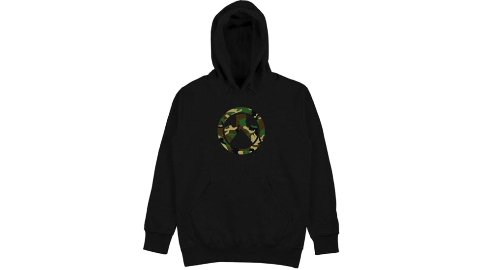 Magpul Industries Woodland Camo Icon Hoodie - Mens, Black, Small, MAG1258-001-S
