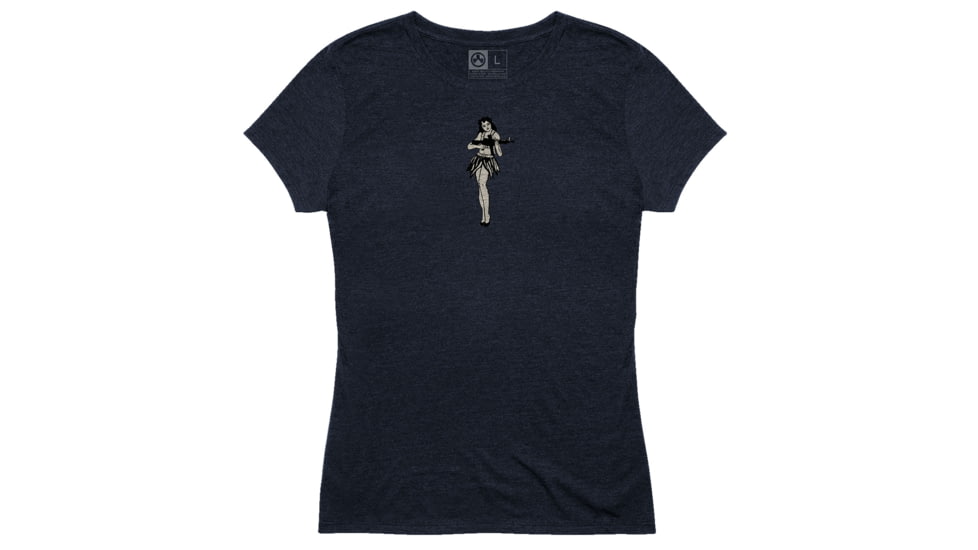 Magpul Industries Hula Girl Tri-Blend T-Shirt, Navy, Extra Small, MAG1124-410-XS 
