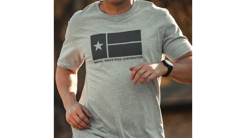Magpul  Lone Star Cotton T-Shirt - Men's, Athletic Gray Heather, Extra Large, MAG1201-030-XL
