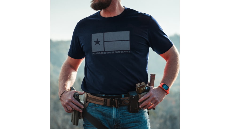 Magpul  Lone Star Cotton T-Shirt - Men's, Navy, Medium, MAG1201-410-M