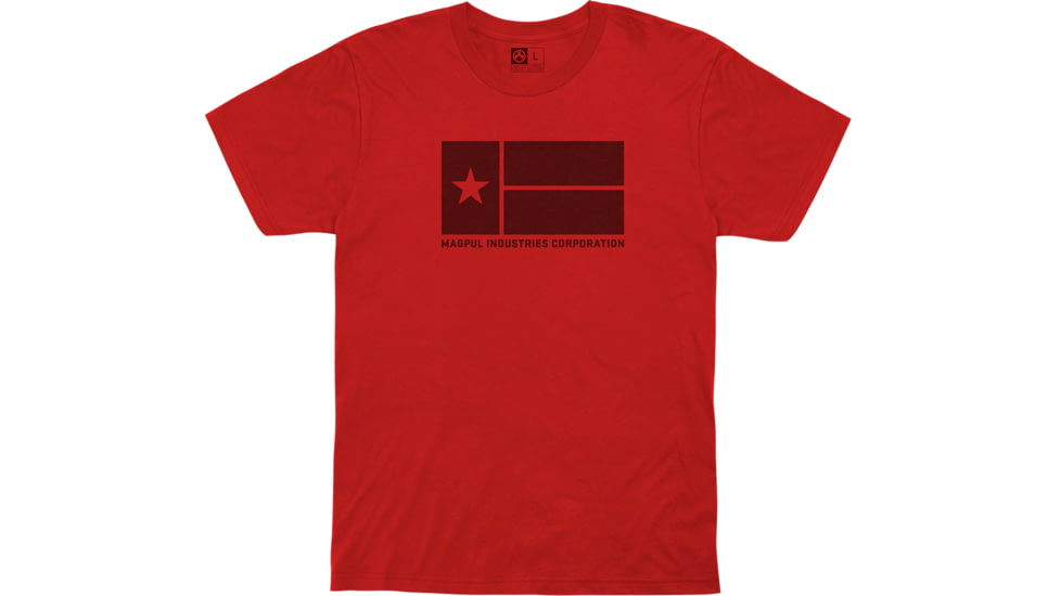 Magpul  Lone Star Cotton T-Shirt - Men's, Red, Medium, MAG1201-610-M
