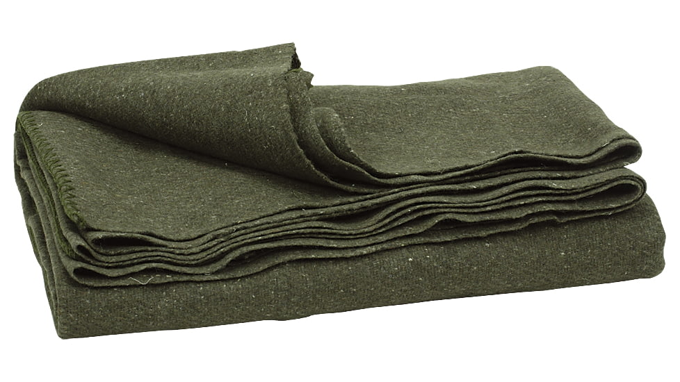 Major Surplus Army Style Wool Blanket, Olive Drab, 60 in x 80 in, 02-8032004000