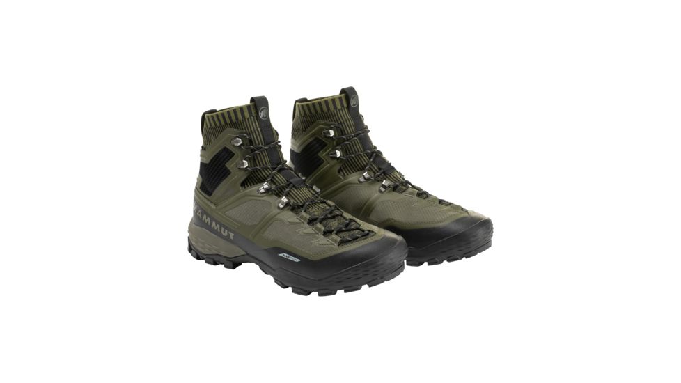 Mammut Ducan Knit High GTX Backpacking Boots - Men's, Dark Olive/Black, 9.5 US, 3030-03490-4027-1085