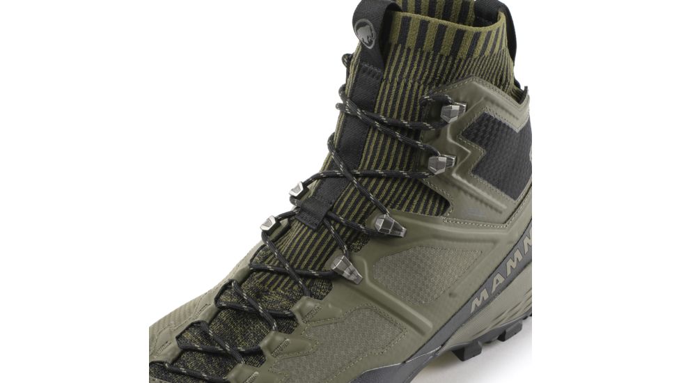 Mammut Ducan Knit High GTX Backpacking Boots - Mens, Dark Olive/Black, 10 US, 3030-03490-4027-1090