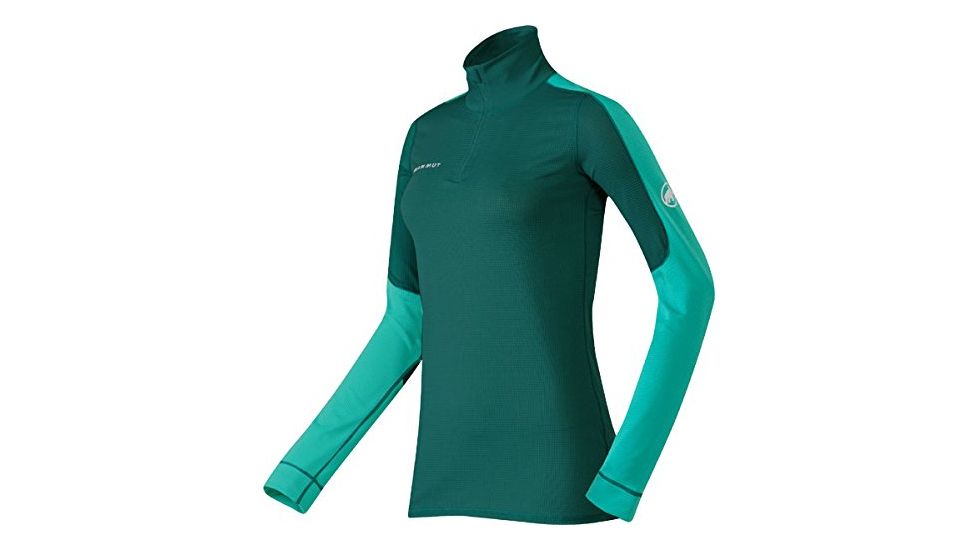 Mammut Go Dry Zip Longsleeve - Women's-Dark Pacific/Light Pacific-Small