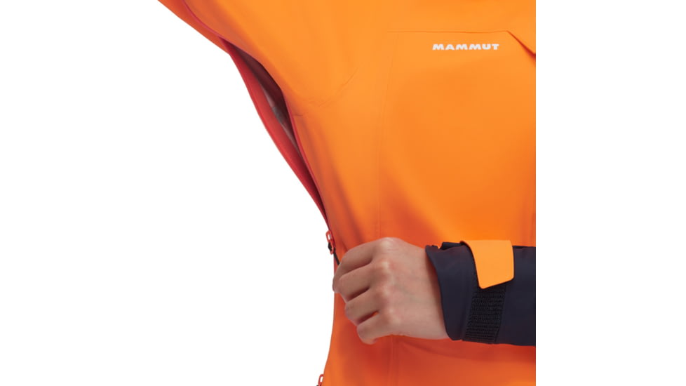 Mammut Haldigrat Air HS Hooded Jacket - Womens, Tangerine/Marine, Large, 1010-30390-2275-115