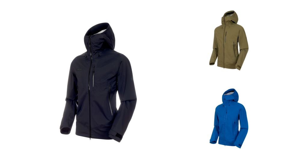 Mammut Kento HS Hooded Jacket - Mens, Black, Olive, Surf