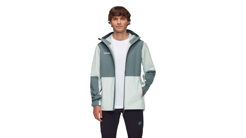 Mammut Linard Guide HS Hooded Jacket - Mens, Silver Sage-Strata, S, 1010-30950-1303-113