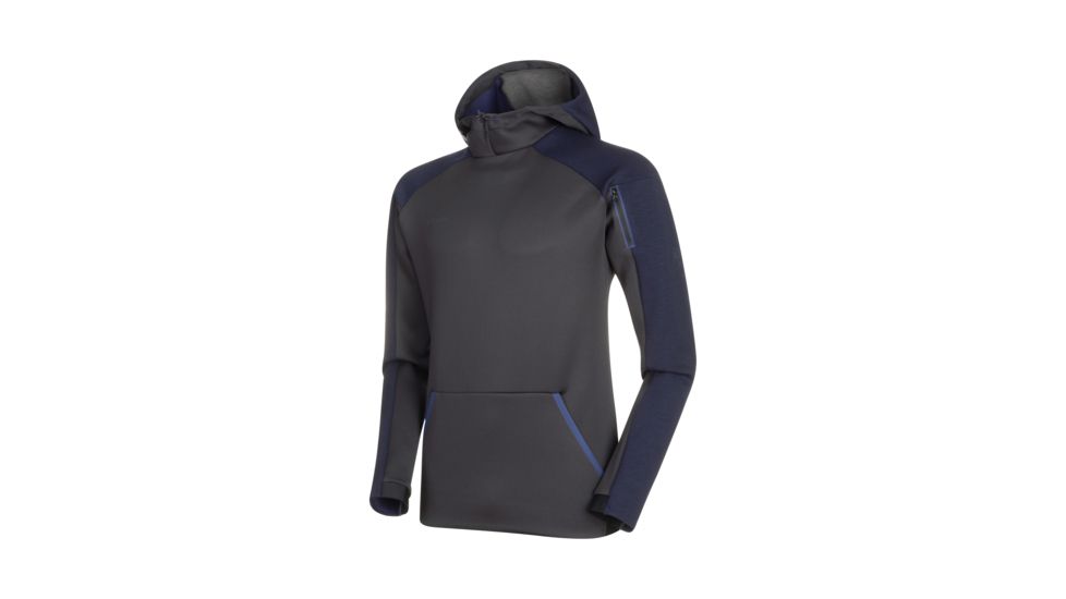 Mammut Logo Midlayer Hoody - Mens, Black/Peacoat, Large, 1014-00790-00330-115