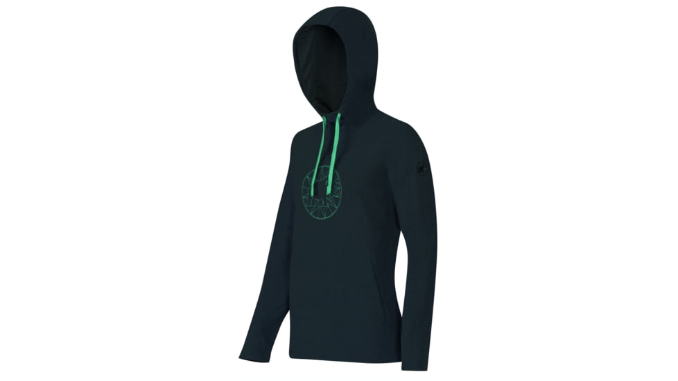 Logo ML Hoody - Womens-Graphite Melange/Fiji-X-Small