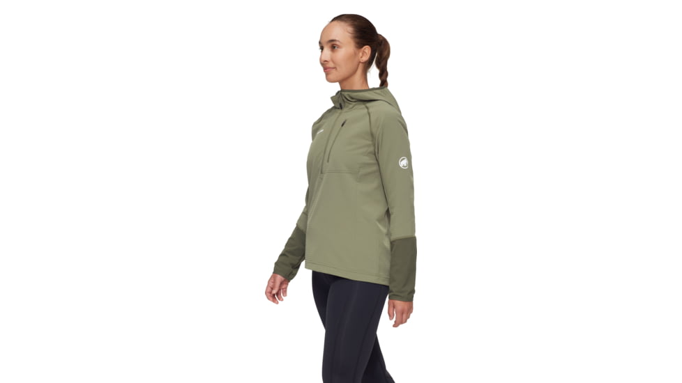 Mammut Madris Light ML Half Zip Hoody - Womens, Marsh-Dark Marsh, S, 1014-06060-40300-113