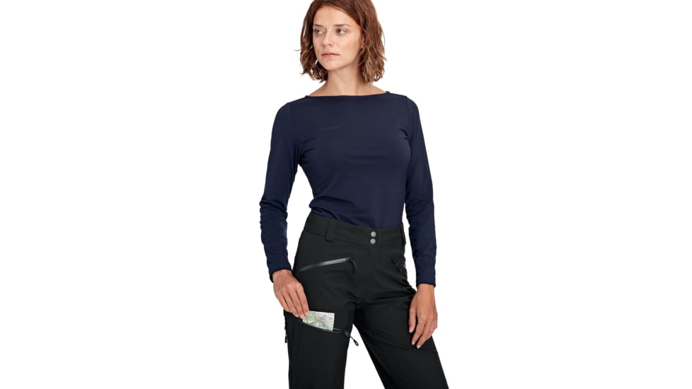 Mammut Masao Hardshell Pants - Womens, Black, US 8, 1020-12380-0001-38-10